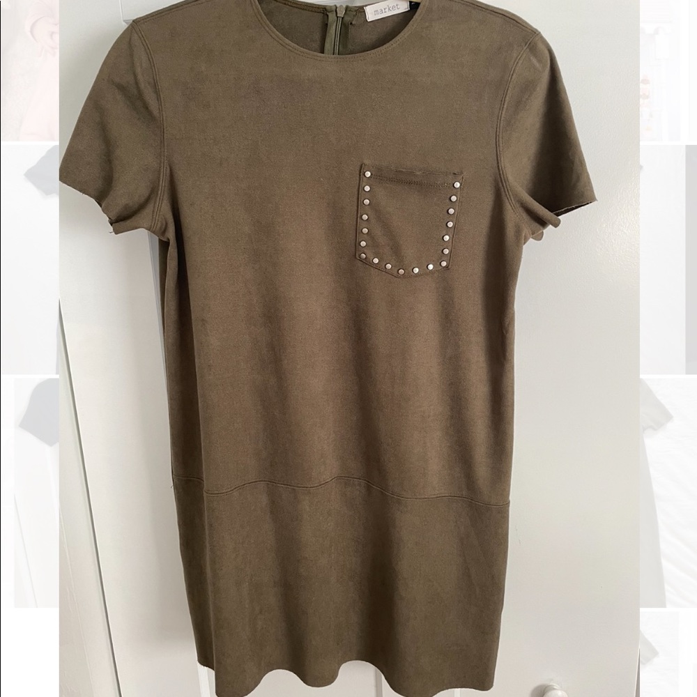 Suede mini dress